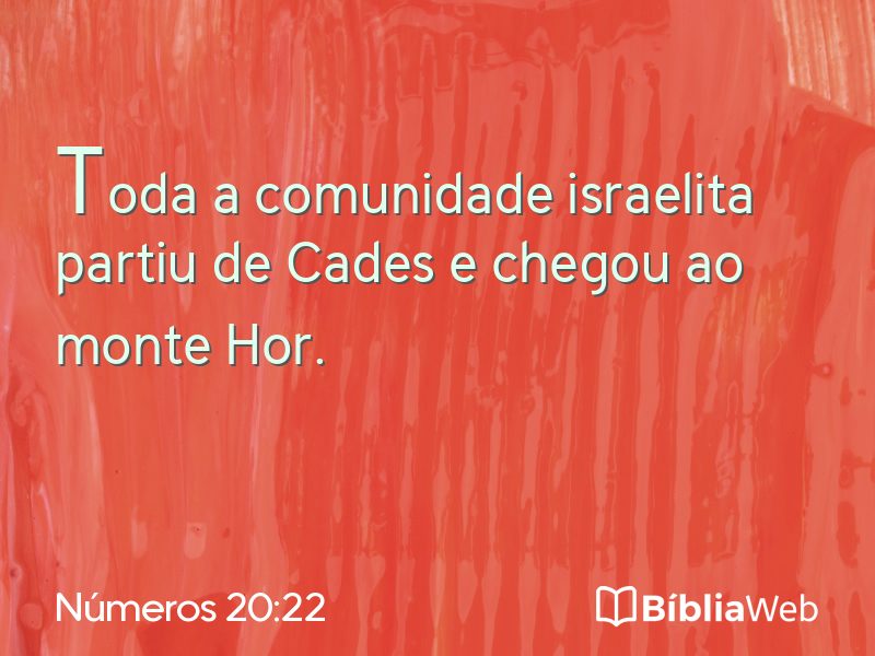 Números 20:22 em imagem para compartilhar