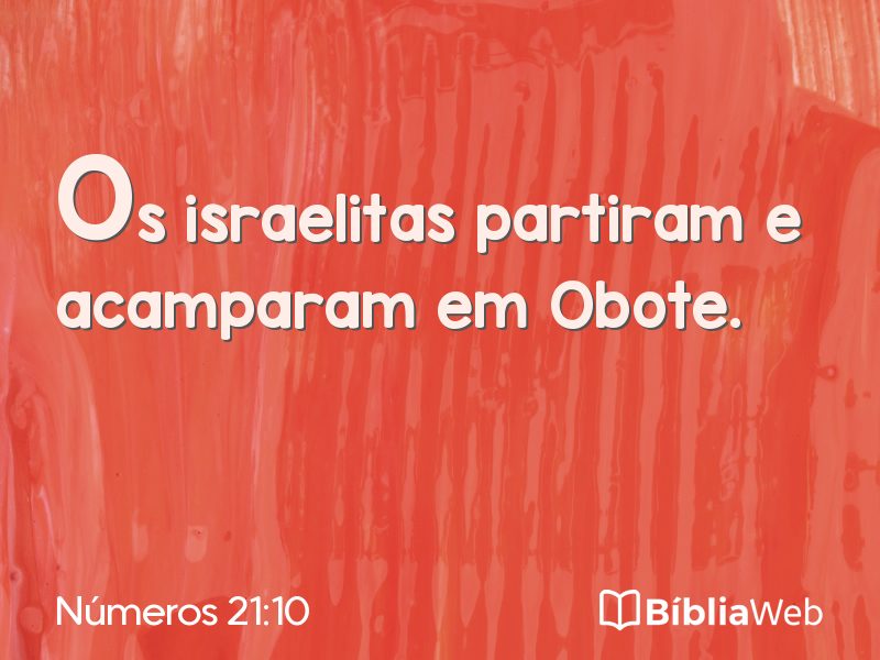Números 21:10 em imagem para compartilhar