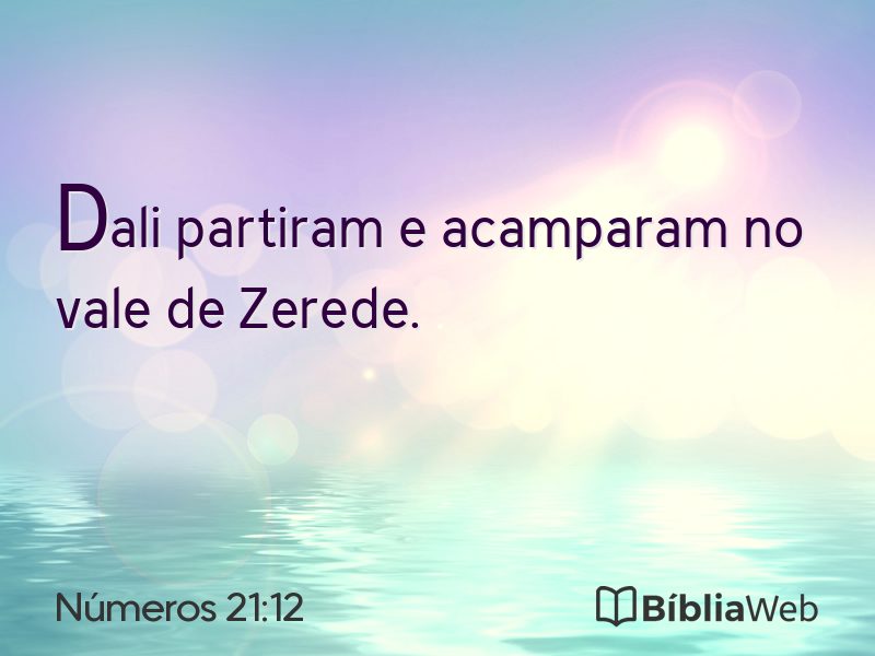 Números 21:12 em imagem para compartilhar