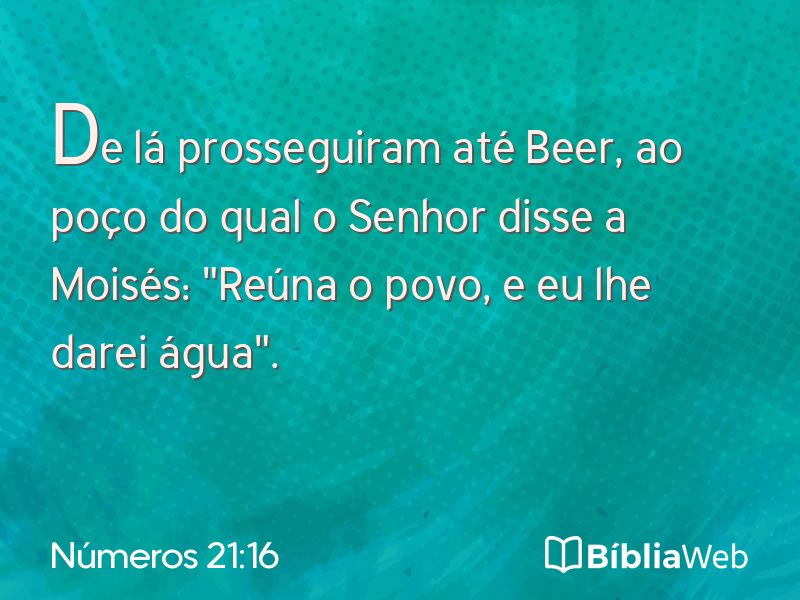 Números 21:16 em imagem para compartilhar