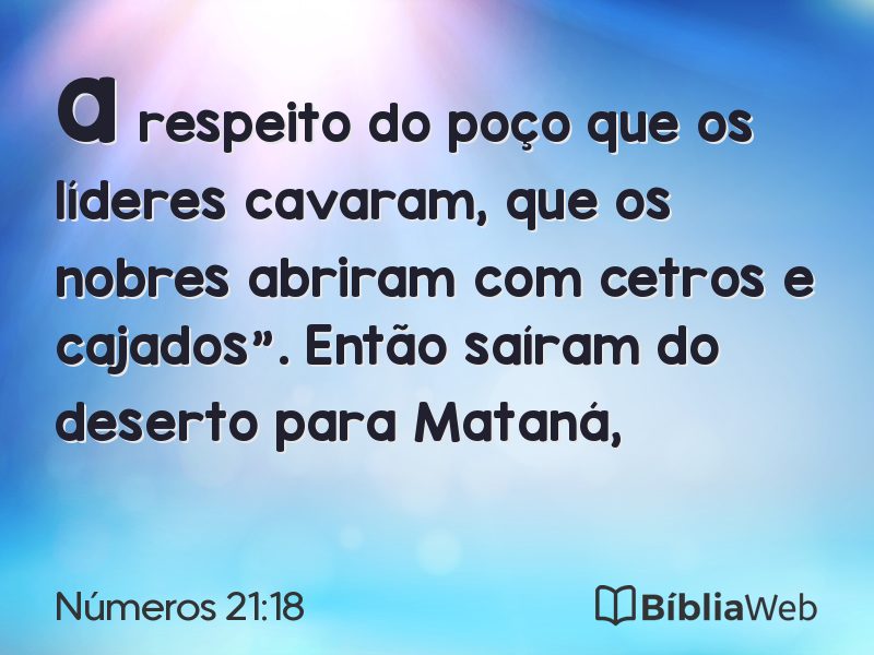 Números 21:18 em imagem para compartilhar