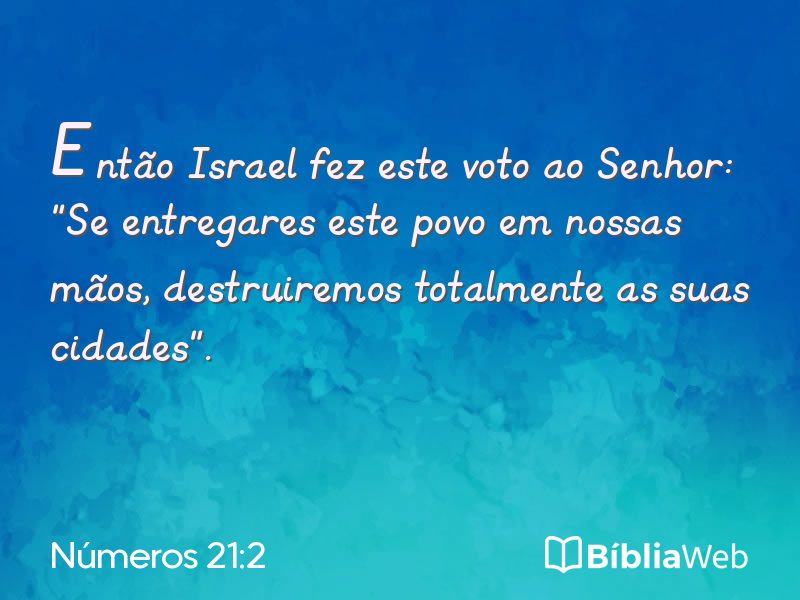 Números 21:2 em imagem para compartilhar