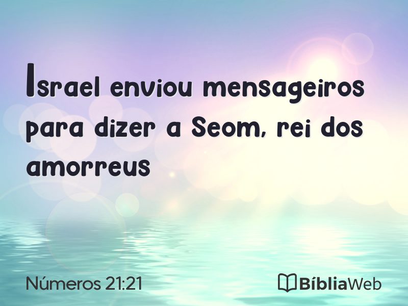Números 21:21 em imagem para compartilhar