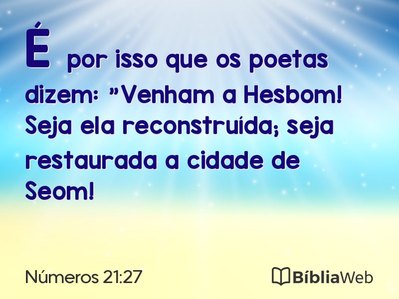 Números 21:27 em imagem para compartilhar