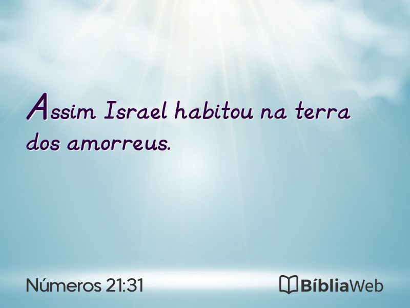 Números 21:31 em imagem para compartilhar