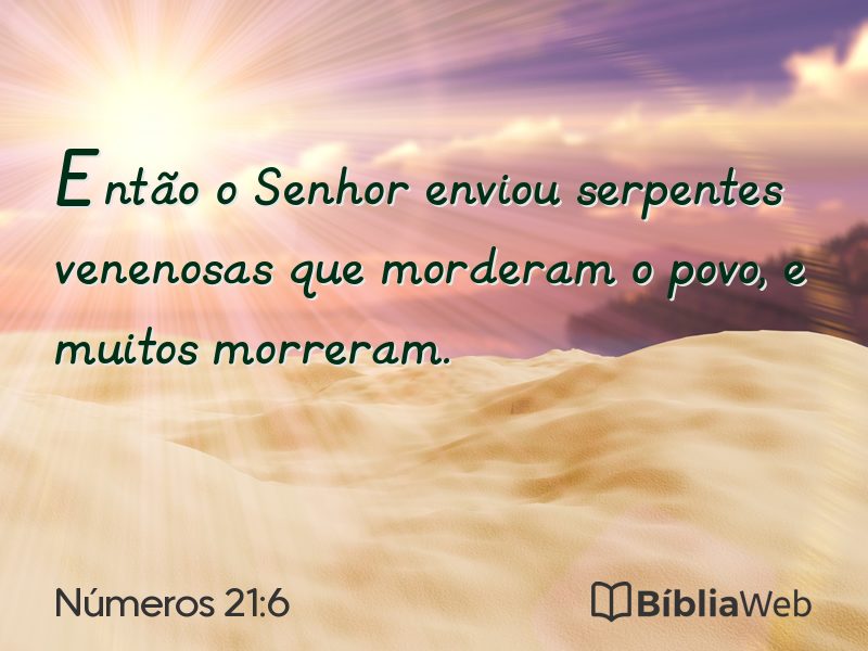 Números 21:6 em imagem para compartilhar