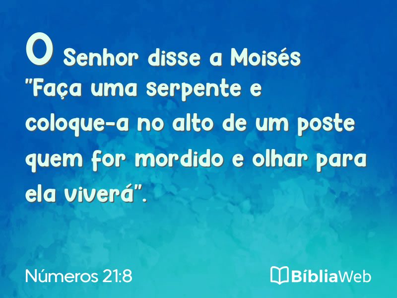 Números 21:8 em imagem para compartilhar