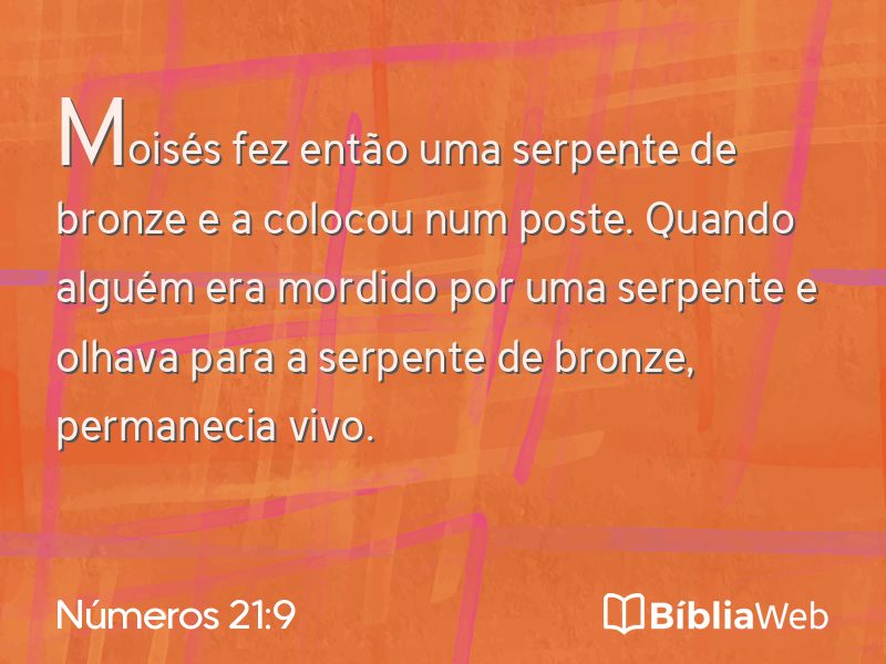 Números 21:9 em imagem para compartilhar