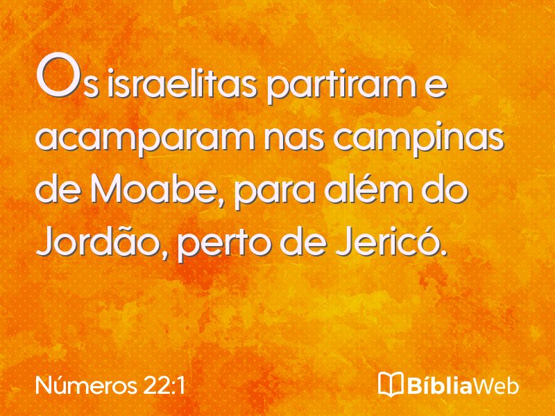 Números 22:1 em imagem para compartilhar