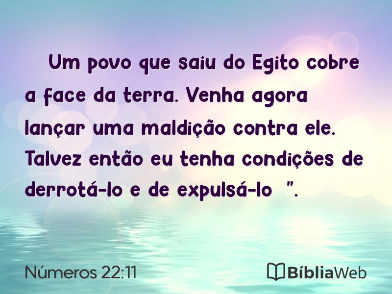 Números 22:11 em imagem para compartilhar