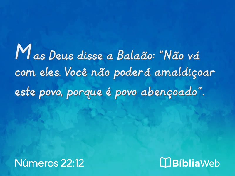 Números 22:12 em imagem para compartilhar