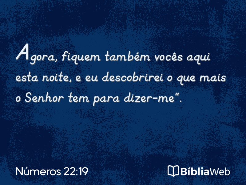 Números 22:19 em imagem para compartilhar