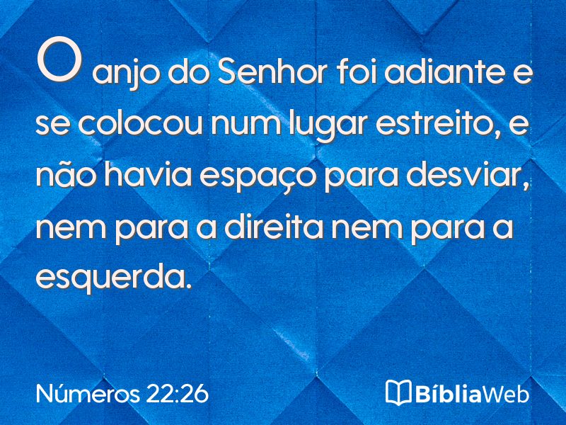 Números 22:26 em imagem para compartilhar
