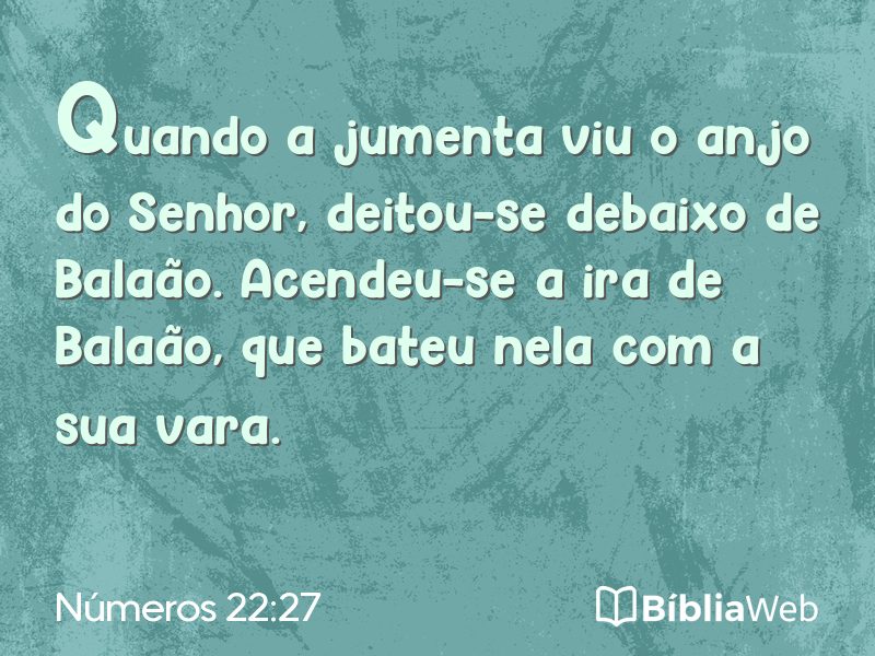 Números 22:27 em imagem para compartilhar