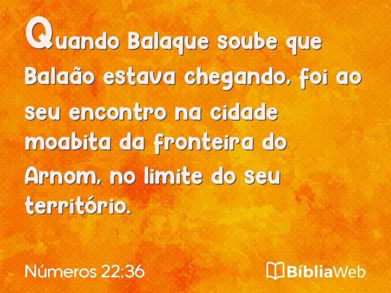 Números 22:36 em imagem para compartilhar