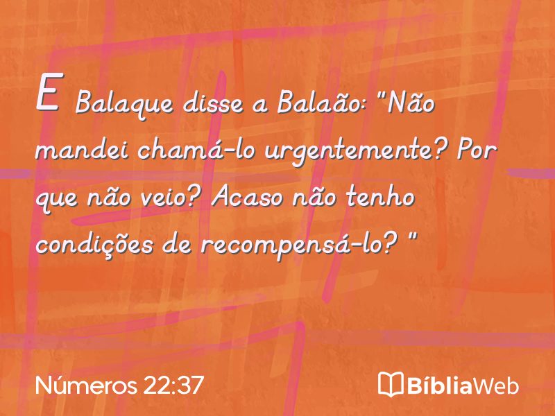 Números 22:37 em imagem para compartilhar
