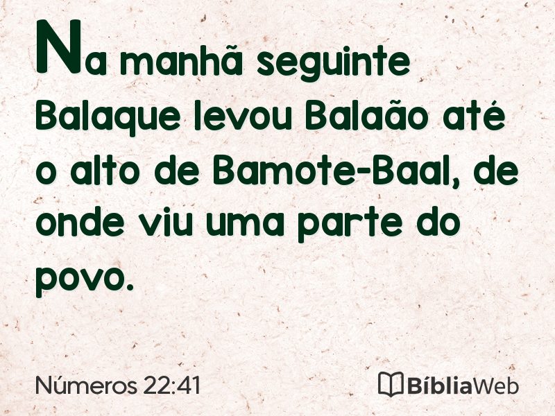 Números 22:41 em imagem para compartilhar