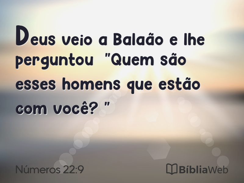 Números 22:9 em imagem para compartilhar