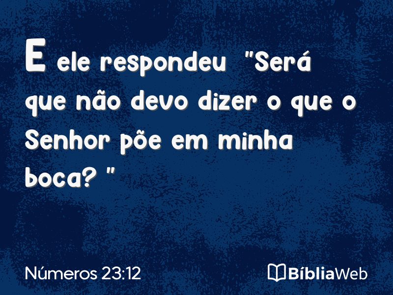 Números 23:12 em imagem para compartilhar