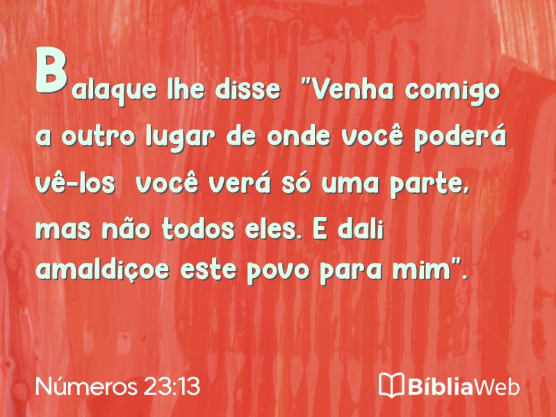 Números 23:13 em imagem para compartilhar