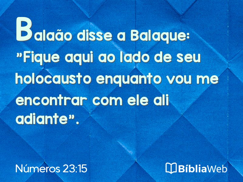 Números 23:15 em imagem para compartilhar