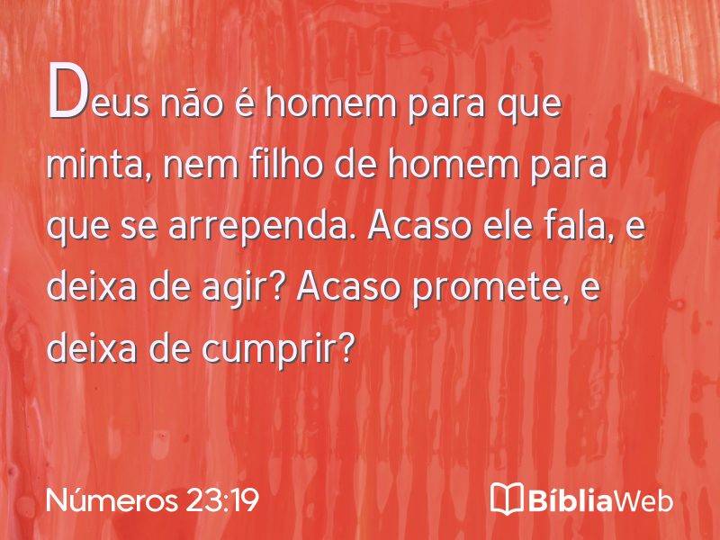 Números 23:19 em imagem para compartilhar