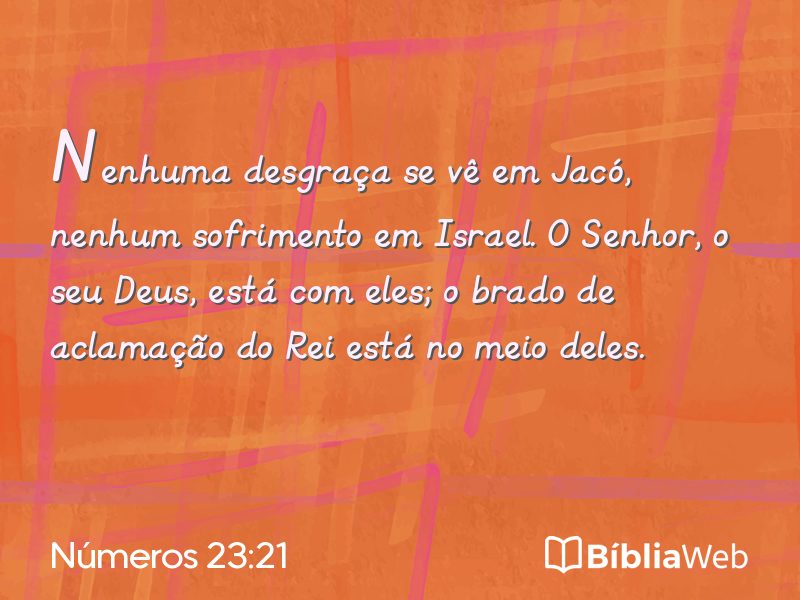 Números 23:21 em imagem para compartilhar