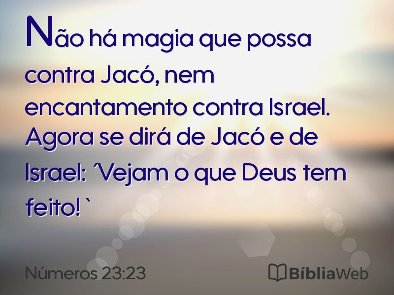 Números 23:23 em imagem para compartilhar