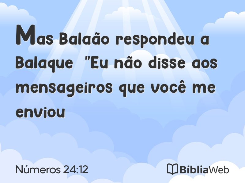 Números 24:12 em imagem para compartilhar