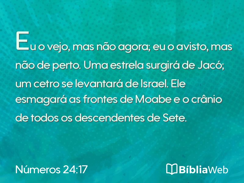 Números 24:17 em imagem para compartilhar