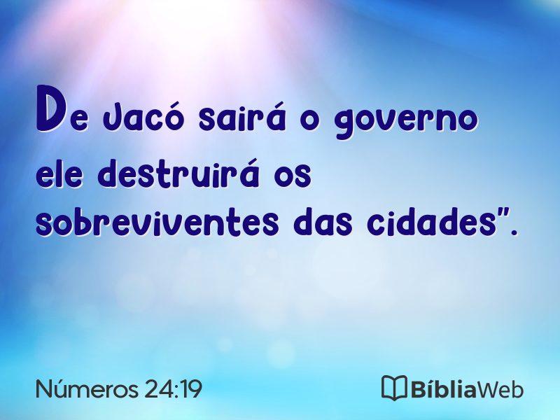 Números 24:19 em imagem para compartilhar