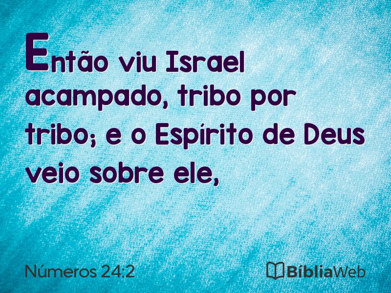 Números 24:2 em imagem para compartilhar