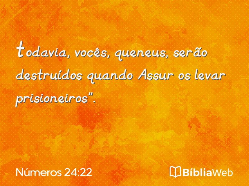 Números 24:22 em imagem para compartilhar