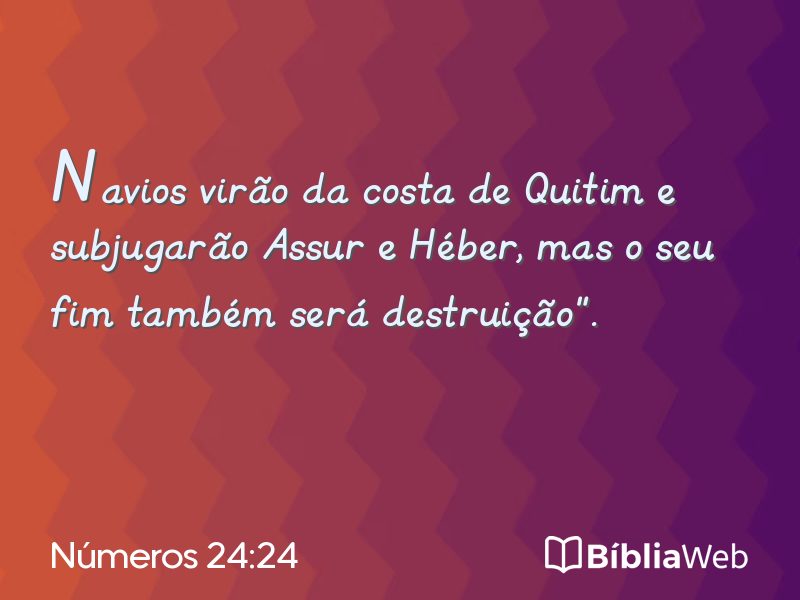 Números 24:24 em imagem para compartilhar
