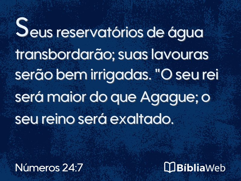 Números 24:7 em imagem para compartilhar