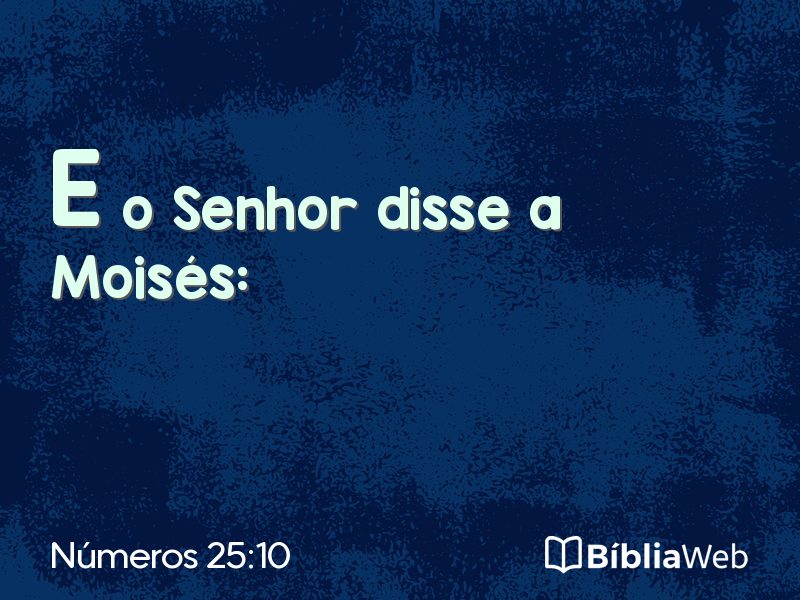 Números 25:10 em imagem para compartilhar