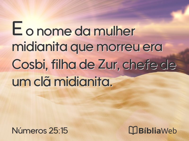 Números 25:15 em imagem para compartilhar