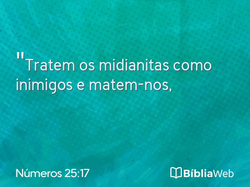 Números 25:17 em imagem para compartilhar