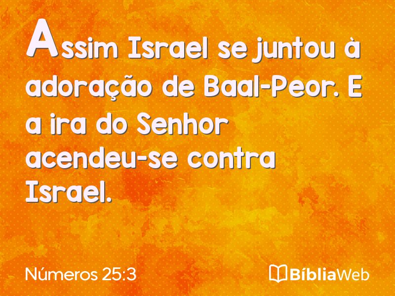 Números 25:3 em imagem para compartilhar