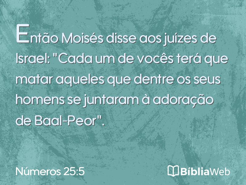 Números 25:5 em imagem para compartilhar