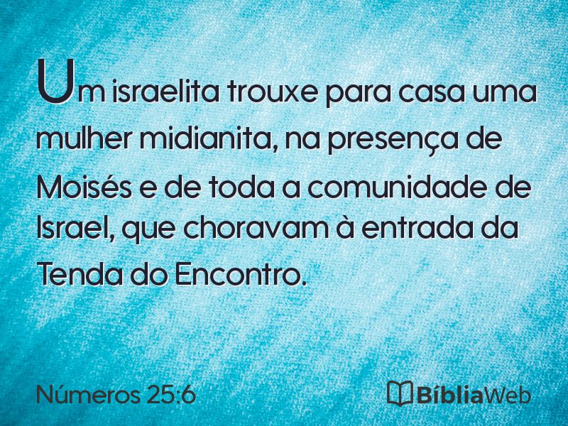 Números 25:6 em imagem para compartilhar