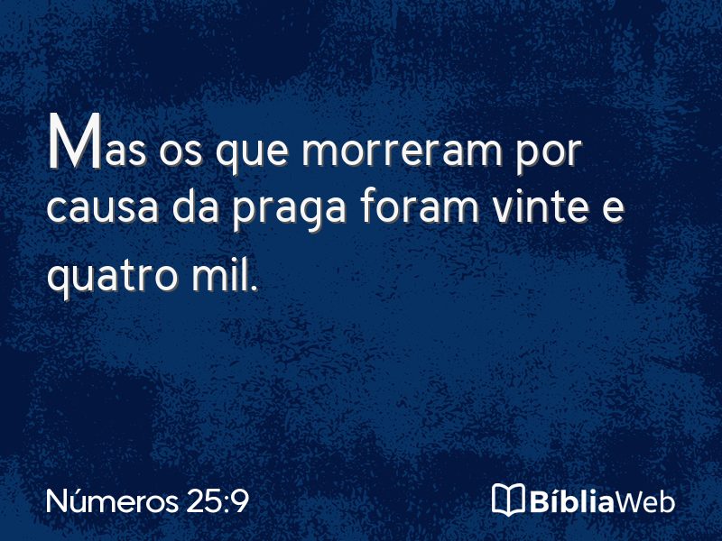 Números 25:9 em imagem para compartilhar