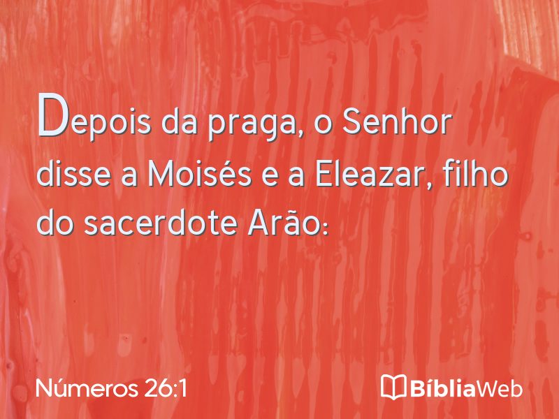 Números 26:1 em imagem para compartilhar