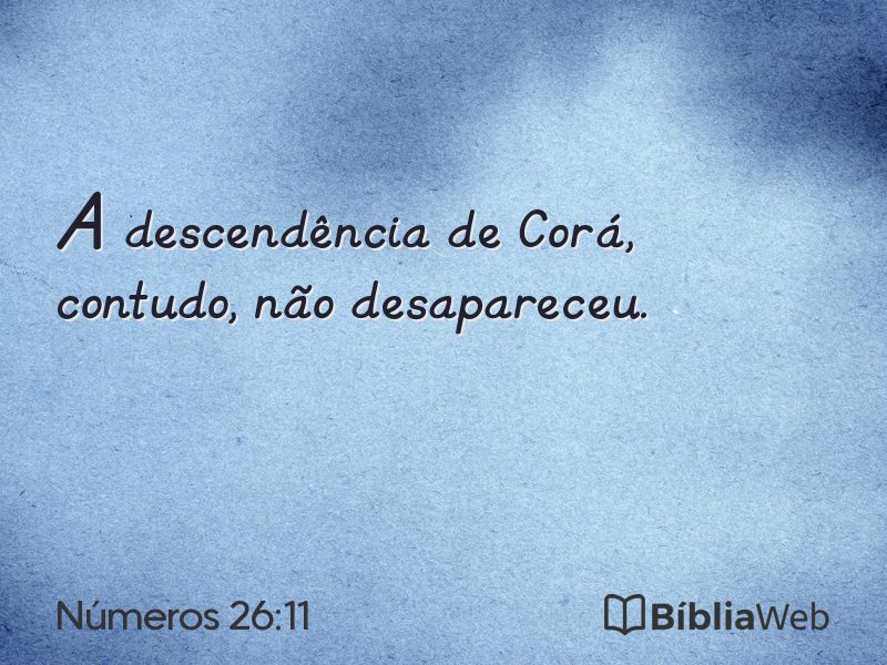 Números 26:11 em imagem para compartilhar