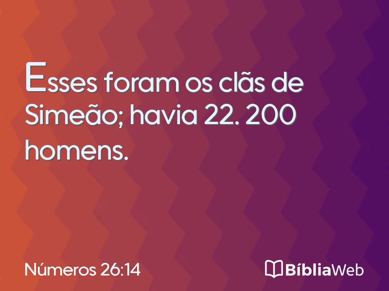 Números 26:14 em imagem para compartilhar