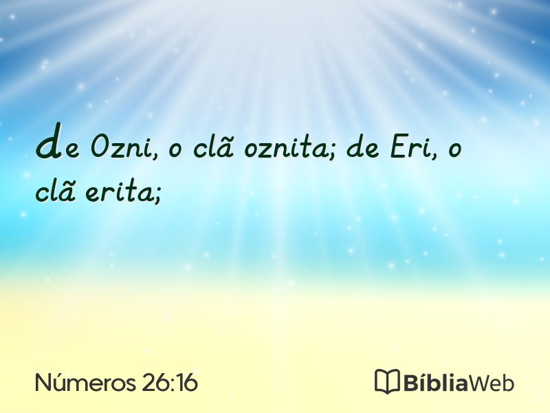 Números 26:16 em imagem para compartilhar