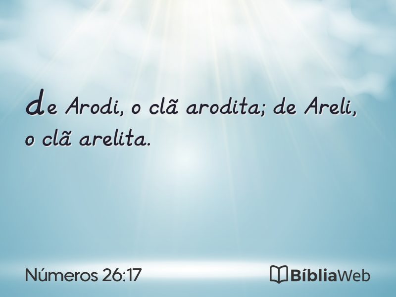 Números 26:17 em imagem para compartilhar