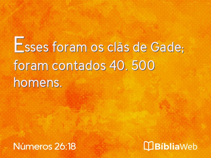 Números 26:18 em imagem para compartilhar