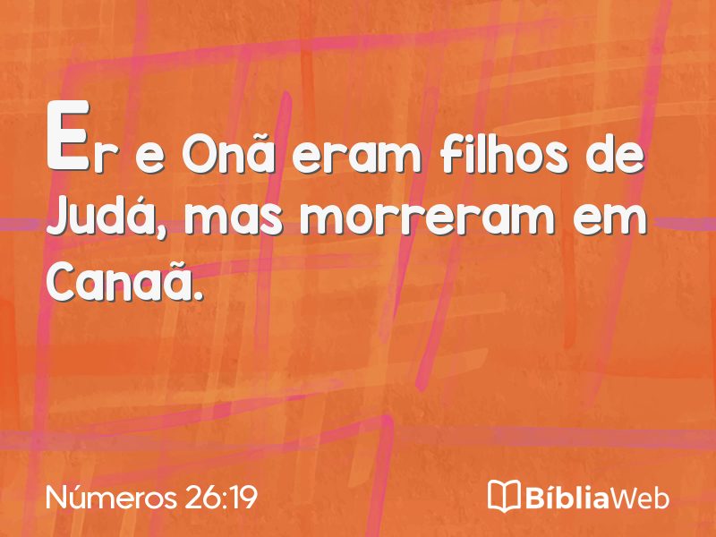 Números 26:19 em imagem para compartilhar