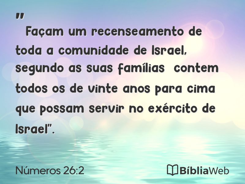 Números 26:2 em imagem para compartilhar